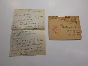 Primera Guerra Mundial Carta 1918 Noche de Navidad Francia AEF 329ª Infantería Rockford Ohio Guerra Primera Guerra Mundial - Imagen 1 de 2