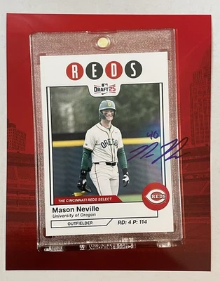 Mason Neville SIGNED 8x10 Photo Cincinnati Reds 2025 Draft Pick AUTO Oregon Duck - Image 1 of 2