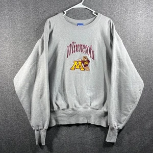Sudadera de Colección Champion Tejido Inverso Minnesota Gophers Cuello Redondo Para Hombre’s XL Gris - Imagen 1 de 19