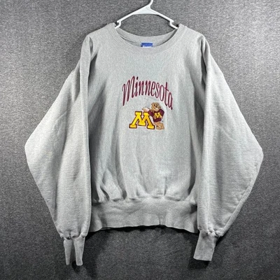 VTG Champion Reverse Weave Minnesota Gophers Crewneck Sweatshirt Men’s XL Gray - Image 1 of 4