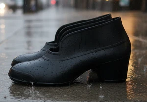 Sobrezapatos de goma Tingley de colección para damas L 8,5-10 tacón de vestir 5500 EE. UU. irregular NOS - Imagen 1 de 11