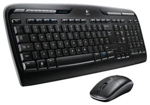 LOGITECH - MK330 Wireless Keyboard & Mouse Deskset, Black - Picture 1 of 1