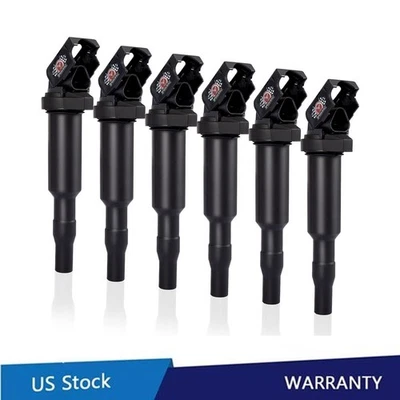 Pacote com 6 bobinas de ignição para BMW X1 X3 X5 X6 M3 M5 M6 Z3 Z4 UF592 12137562744 DOHC - Imagem 1 de 4