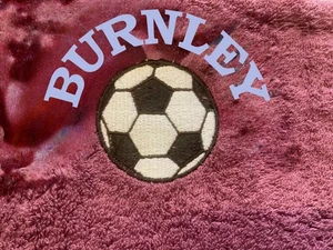 Burnley Personalised Football Towels - Embroidered Team & Individual Names - Picture 1 of 2