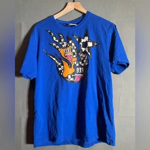 Mens Smoke Rise shirt size large Rhinestone Graphic Blue T-Shirt streetwear - Picture 1 of 4