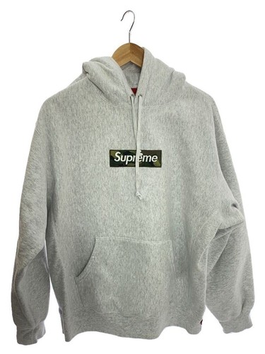 Felpa Supreme con cappuccio M cotone grigio usata