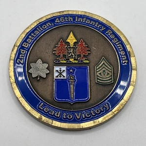 US Army 2nd Battalion 46th Infantry Regiment Command Team Coin - Picture 1 of 3