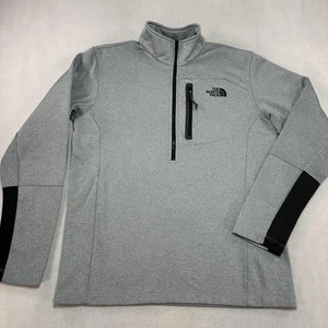 The North Face Pullover Herren Medium Grau Fleece Viertel Reißverschluss Brusttasche Stretch - Bild 1 von 11
