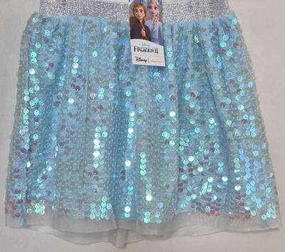 FALDA TUTÚ FROZEN ELSA DISNEY LENTEJUELAS BRILLO JUMPING BEANS - NUEVA TALLA 4 AZUL Foto 1 de 4