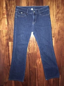 Banana Republic Damenjeans Boot Leg Denim Größe 29 Stretch 30" Schrittlänge dunkle Waschung - Bild 1 von 4