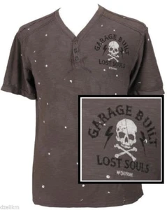 NWT Affliction Contemporary Flying A Slub Henley Tee T-Shirt Size L - Picture 1 of 7