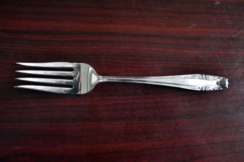 Stradivari by Wallace Sterling Silver 8 1/8" Cold Meat Serving Fork 2.2 oz Cover