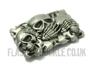 See No Evil Hear No Evil Speak No Evil Buckle for Leather Belts - 1.5" Wide - Picture 1 of 3