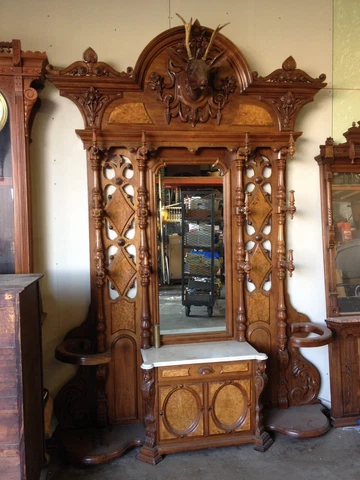 WALNUT VICTORIAN HALL.     10ft Tallx8ftWide Cover