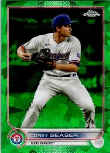 2022 Topps Chrome Update Sapphire #US200 Corey Seager /75 Green Rangers Card - Foto 1 di 2