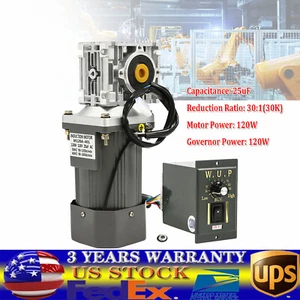 Schneckengetriebemotor 120W AC 110V Drehzahlregler Industriegetriebe Elektro RV30 - Bild 1 von 20