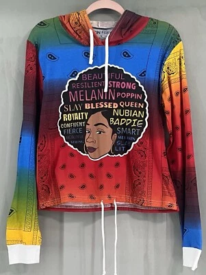 On Fire Girl’s African Queen Hooded Long Sleeve Shirt Size Large - Image 1 of 4