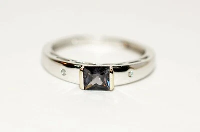 Natural Spinel & Diamond Ring 10K Solid White Gold .66tcw Gemstone Ring Spinel - Image 1 of 4