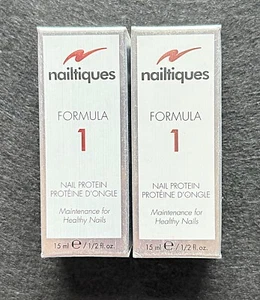 💅 Lot of 2 Nailtiques Formula 1 Nail Protein 15ml Each – Healthy Nail Care Duo! - Picture 1 of 4