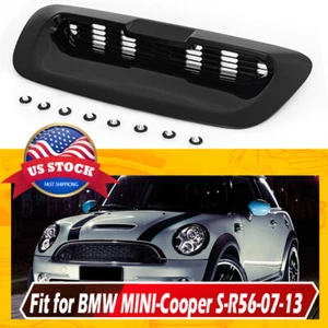Glossy Black Front Air Hood Bonnet Scoop Vent For Mini Cooper S R56 2007-2014 US - Picture 1 of 13