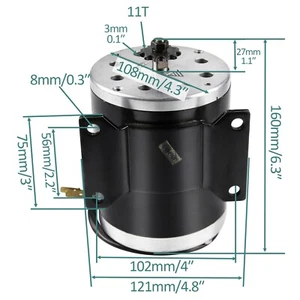 MY1020 36V 500W Electric Brush DC Motor for Razor E Bike Scooter E300 ATV Quad - Picture 1 of 9