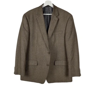 MICHAEL Michael Kors Brown Herringbone Blazer Sport Coat size 44R Wool Cashmere - Picture 1 of 11