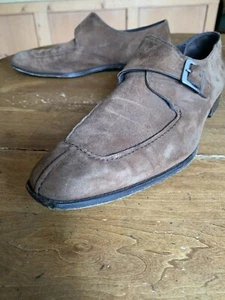 Mezlan Brown Suede Monk Strap Derby’s 11 M - Picture 1 of 11
