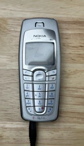 Nokia 6010 - Silver and Blue ( T-Mobile ) Cellular Candybar Phone *NO BATTERY* - Picture 1 of 5