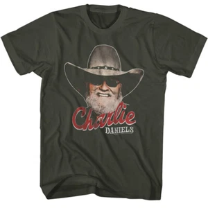 The Charlie Daniels Band lächelnd Charlie Foto Herren T-Shirt Rock Tour Merch - Bild 1 von 3