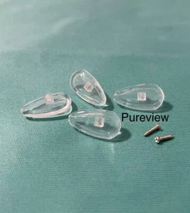 2 Pairs Air Cushioning Nose Pads Screw-In Type For Wiley X Eyeglasses W/Screws - Picture 1 of 3