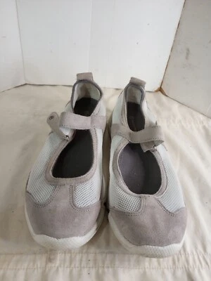 Rockport Gray Leather/Suede Mary Jane Flats Shoes Size 7.5 (K57389) - Image 1 of 4