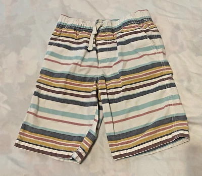 Pantalones Cortos GYMBOREE Multicolor Rayas Niño Cintura Elástica Cordón Bolsillos Talla 7 Foto 1 de 4