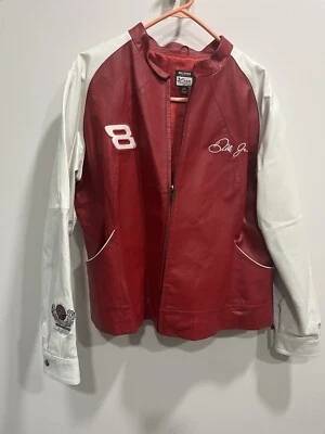Chaqueta de cuero Wilson vintage para mujer Dale Earnhardt Jr, Nascar, número 8, 2x Foto 1 de 4