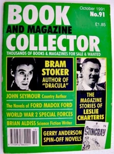 BOOK & MAGAZINE COLLECTOR Oct 1991 91 Bram Stoker Leslie Charteris Brian Aldiss - Picture 1 of 3