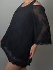 Alfani Modern Blush Lace Overlay Cold Shoulder Lined Tunic Dress Top! OX NWT