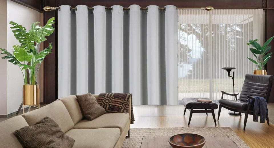 Extra Ancho Ventana Cortina Puerta Panel Divisor de Habitación 100% Blackout Térmico K100  Foto 1 de 1