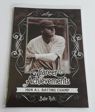 2016 Leaf Babe Ruth Career Achievements Batting Champ Insert YANKEES HOF Legend
