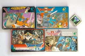 Lot 4 FC Dragon Quest 1 2 3 4 Nintendo Famicom NES Akira Toriyama Japan Game - Picture 1 of 23