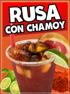 Rusa con Chamoy Decal Window Sticker Food Truck Concession Vinyl Restaurant - Picture 1 of 5