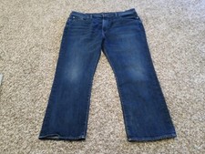 Lucky Brand Mens 181 Relaxed Straight Jeans Size 48x32 Actual 45x30 Dark Wash