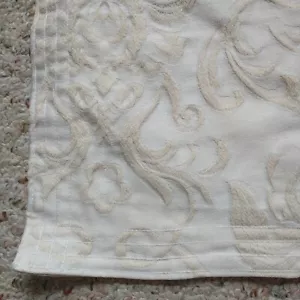Locama Standard Kissenbezug Creme Blumen Jacquard Struktur Französisch Portugal - Bild 1 von 6