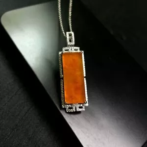 【KATHY JADE】【MEJOR COMPRA】Colgante de jadeíta amarillo esmeralda helada《Grado A》 - Imagen 1 de 3