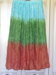 Nagelneuer mehrfarbiger langer Damenrock aus Crinkle-Material von Aftershock, - Bild 1 von 4