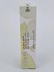 Clinique Chubby Stick Cheek Color Balm 02 Robust Rhubarb 0.21 oz - Picture 1 of 7