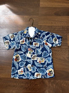 DISNEY MICKEY MOUSE 'SPORTING MICKEY' HAWAIIAN SHIRT SZ: BOYS/ YOUTH XS - Picture 1 of 1