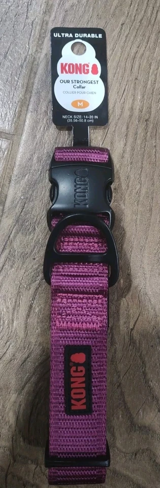  KONG - BLACK -Max Heavy Dog Collar - MEDIUM 14-18in 