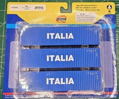 ATH29182 Athearn Italia 40' Containers - Image 1 of 2