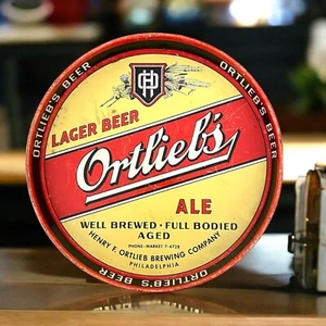 Vintage 12" Ortlieb's Lager Beer & Ale Tray Philadelphia Bar Mancave - Picture 1 of 8