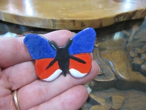 Anita Silverstein Copper Enamel BUTTERFLY brooch 8 - Picture 1 of 3