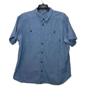 Columbia PFG Mens Size 2XL S/S Button-Down Blue Fishing Shirt - Picture 1 of 6